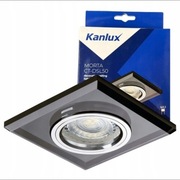 Oprawa sufitowa wpuszczana Kanlux Morta szklana czarny kwadrat