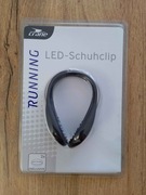 Klip LED na buta Crane | Światło czerwone | Baterie 2x CR2032 w zestawie