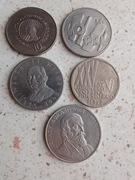 5 x monety PRL 10 zł okolicznościowe.