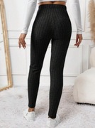 Damskie sportowe legginsy do jogi i fitness - czarne M