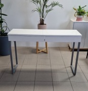 Biurko komoda toaletka biały połysk 120x40