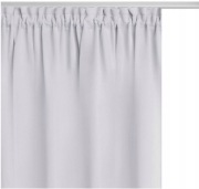 Biała zasłona zaciemniająca 135x150 z tunelem/na żabki - 2 szt