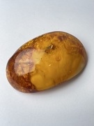 Vintage broszka z naturalnym bursztynem