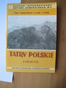 Tatry Polskie Mapa Topograficzna 1:10 000 ZAKOPANE