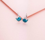 Srebrne kolczyki wieloryb