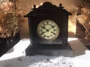 Zegar PH&S ok.1880-90 Arts&Crafts ebonizowany loft