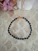 Bransoletka handmade z naturalnych kamieni hematyt noc kairu