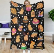 Nowy duży koc Kapibara Capybara mięciutki 150x200