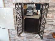 Stare stylowe lustro z okiennicami ręczna robota