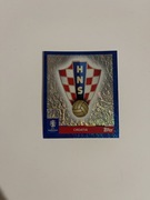 Naklejka euro 2024 Topps herb Chorwacji niebieski MEGA RARE