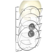 Wieszak Organizer Na Pokrywki Kuchenny Metalowy Srebrny