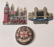 Magnes na lodówkę akrylowy London Londyn Wielka Brytania Anglia 3szt.(44)