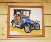 Obrazek haft krzyżykowy auta zabytkowe 1