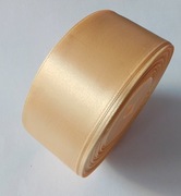 Wstążki wstążka tasiemka atłasowa satynowa AKSA 38 mm kremowa