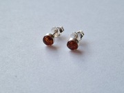 Srebrne sztyfty z bursztynami próba 925