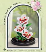 Wieczny bukiet kwiatów mikro klocki Model dekoracja wnętrz 127 elementów 