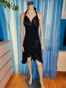 Czarna przekładana sukienka Maxx wiązana S/M/L (7)