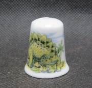 Naparstek Kolekcjonerski Porcelanowy Angielski - Dinozaur - Stegozaur