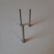 Lego 3957 Old Light Gray Antenna 4H - Round Top 