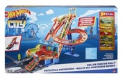 Hot Wheels City Rajdowy Rollercoaster + 5 autek zestaw z napędem