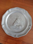 Antyk! Talerz cynowy cyna kolekcjonerski koń jeździectwo