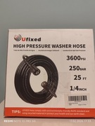 Nowy wąż do myjki ciśnieniowej Ufixed – 25 FT / 7,6 m, 3600 PSI, 1/4"