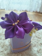 Flower box mini ze wstążki satynowej