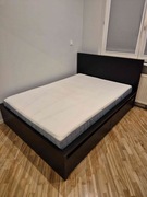 IKEA MALM VESTEROY Rama + materac 140x200 czarny brąz Warszawa