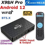 X98H Pro 2/16Gb Android 12 Tv Box H618