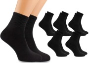 5x Skarpetki Damskie Bawełniane Czarne 39-42 zestaw