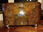 Piękny zegar kominkowy w stylu art deco sprawny.