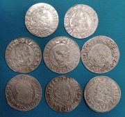 ZESTAW 8 x grosz i 3 krajcary PIĘKNE Królewiec