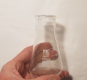 Kolba stożkowa płaskodenna 100ml szkło borokrzemowe