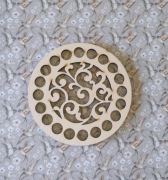 Baza dno koszyka spód koło 10cm makrama wzór 2kosz10