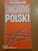 Mapa samochodowa Polski 1981 r. 