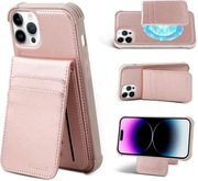 Etui portfel do iPhone 14 Pro Max 6,7 cala różowe zestaw