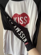 Plny lala bluzka kiss my ass black white