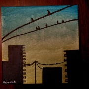 Obraz na płótnie ręczenie malowany 20x20cm