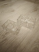 Zestaw kryształowych popielniczek