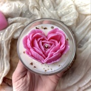 Walentynkowa Świeca Sojowa Różane Serce 140 g Walentynki prezent