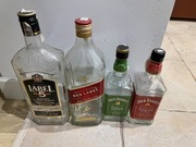 Szklana butelka po Jack Daniels Johnny Walker Label 8 duże!