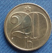 Moneta Czechosłowacja 20 Halerzy 1988