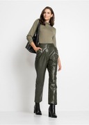 SPODNIE KHAKI ECO SKÓRY 40 BODYFLIRT