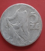Moneta 5 złotych 1958 r. rybak