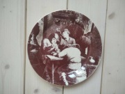 Talerz dekoracyjny na ścianę angielski Ironstone  David Teniers