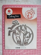 Wykrojnik metalowy scrapbooking do maszynki DecoTime kwiat i napis