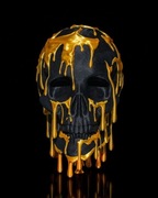 Czaszka Złotego Upiora - Pojemnik na Skarby i Słodycze na Halloween