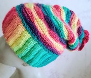 Czapka szydelkowa beanie krasnal  dziecka 