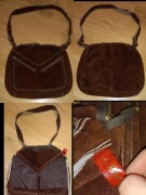 Mr. Ralph torebka zamszowa vintage