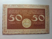 notgeld Halle, pieniądz zastępczy, 50 Pf, 1 Mai 1920